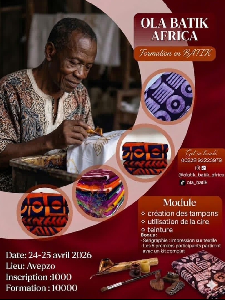 Artisanat : OLA BATIK AFRICA lance une formation en batik à Avedpozo